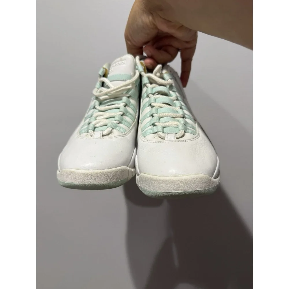 Size 6 2005 Air Jordan 10 Retro GS Ice Green 310806 131‎ J